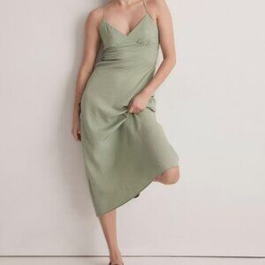 Madewell Layton midi slip dress - Green